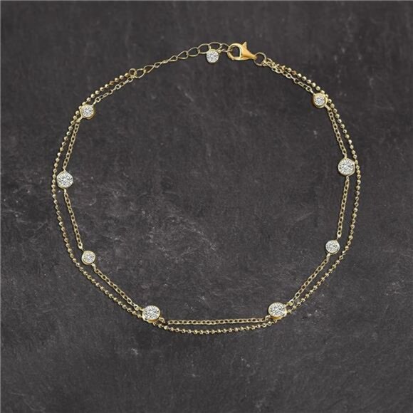 10 Inch Cubic Zirconia Bezel Set Double Layered CZ by the Yard - Picture 3 of 4